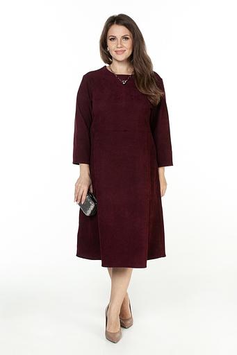 Платье вельвет 6044/02/Бордовый фото 5