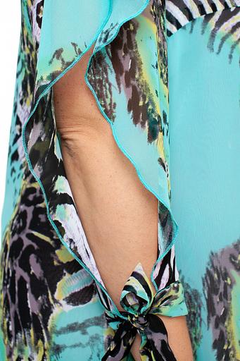 Платье женское 6020/06/Бирюзовый, черный фото 2