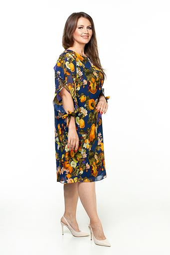 Платье женское 6020/07/Синий, желтый фото 4