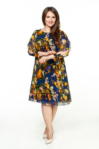 Платье женское 6020/07/Синий, желтый фото 5