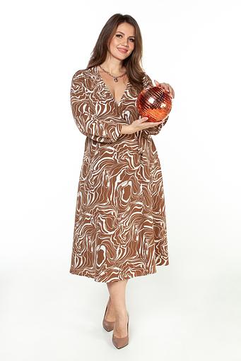 Платье женское 6045/01/Коричневый, бежевый фото 7