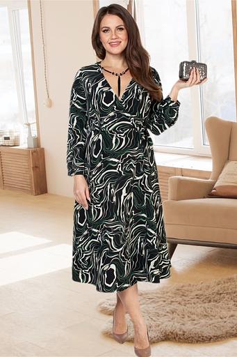 Платье женское 6045/02/Черный, зеленый фото 1