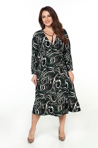 Платье женское 6045/02/Черный, зеленый фото 2