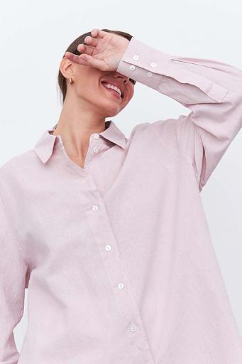 Рубашка длинная S002_PWDR/Пудровый фото 3
