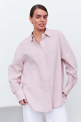 Рубашка длинная S002_PWDR/Пудровый фото 1