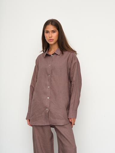 Рубашка длинная S022_Mars Brown/Кофе фото 1