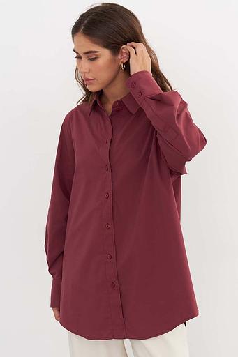 Рубашка длинная SCT_002_BGND/Бордовый фото 1