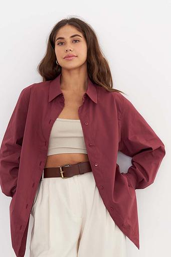 Рубашка длинная SCT_002_BGND/Бордовый фото 6