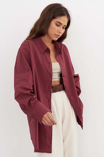 Рубашка длинная SCT_002_BGND/Бордовый фото 7