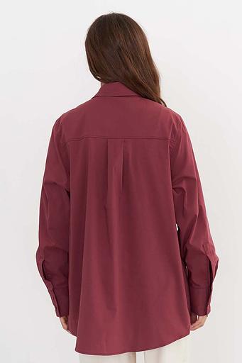 Рубашка длинная SCT_002_BGND/Бордовый фото 4