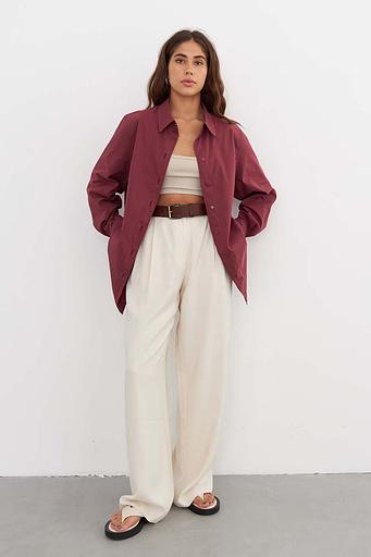 Рубашка длинная SCT_002_BGND/Бордовый фото 5