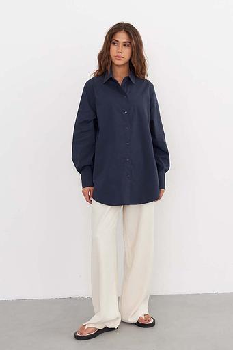 Рубашка длинная SCT_002_NAVI/Темно-синий фото 2