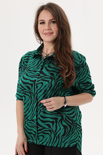 Рубашка женская 4125/08/Изумрудный, черный фото 4