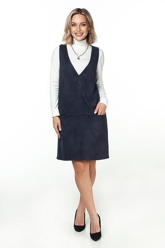 Сарафан эко-замша 6041/02/Темно-синий фото 4