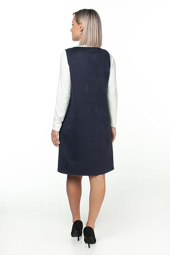 Сарафан эко-замша 6041/02/Темно-синий фото 6