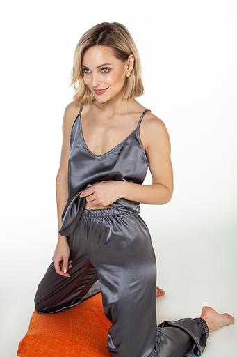 Топ женский атлас 801/06/Серый фото 5