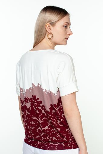 Туника 3173/04/Бордовый, бежевый фото 4