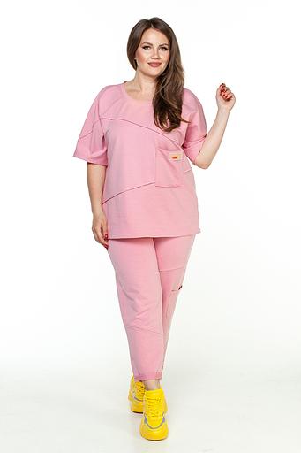 Туника футер 2-х нитка 4120/07/Светло-розовый фото 3