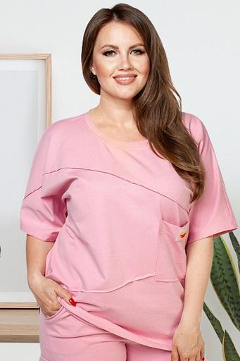 Туника футер 2-х нитка 4120/07/Светло-розовый фото 1