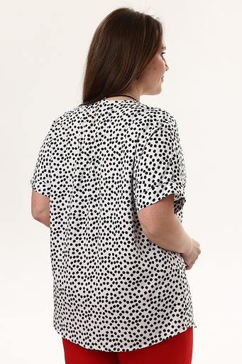 Туника штапель 4092/13/Белый, черный фото 6