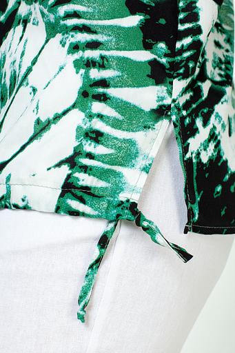 Туника штапель 4103/07/Белый, зеленый фото 2