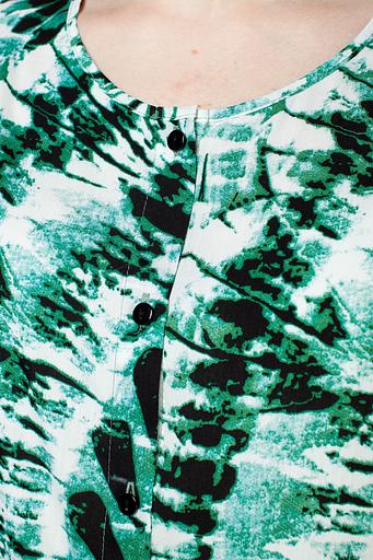 Туника штапель 4103/07/Белый, зеленый фото 6