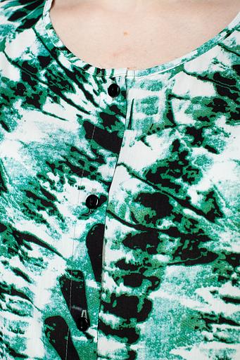 Туника штапель 4103/07/Белый, зеленый фото 6