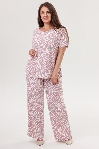 Туника женская 4129/17/Белый, пудровый фото 4