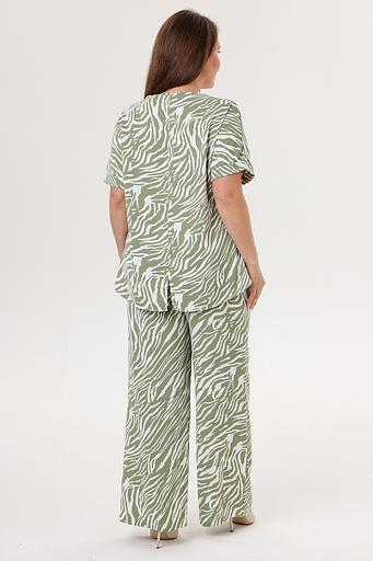 Туника женская 4129/18/Белый, оливковый фото 2