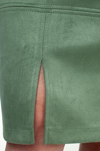 Юбка эко-замша 116/01/Оливковый фото 3