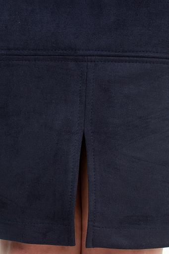 Юбка эко-замша 116/02/Темно-синий фото 3