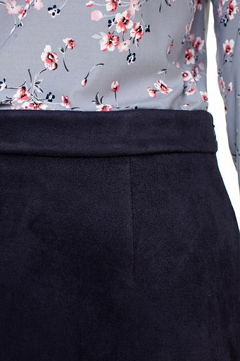 Юбка эко-замша 116/02/Темно-синий фото 4