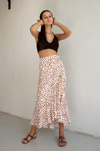 Юбка ELEGANT002/02/Белый, коричневый фото 4