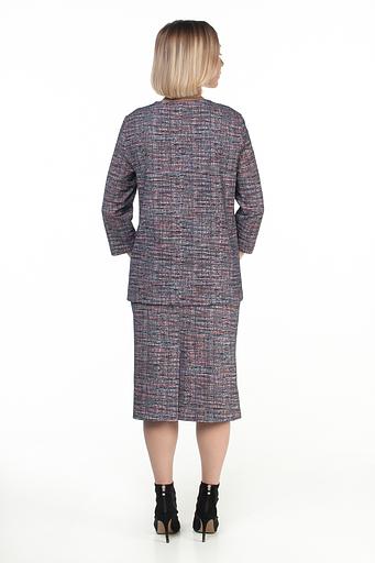 Юбка женская 114/02/Темно-синий, розовый фото 2