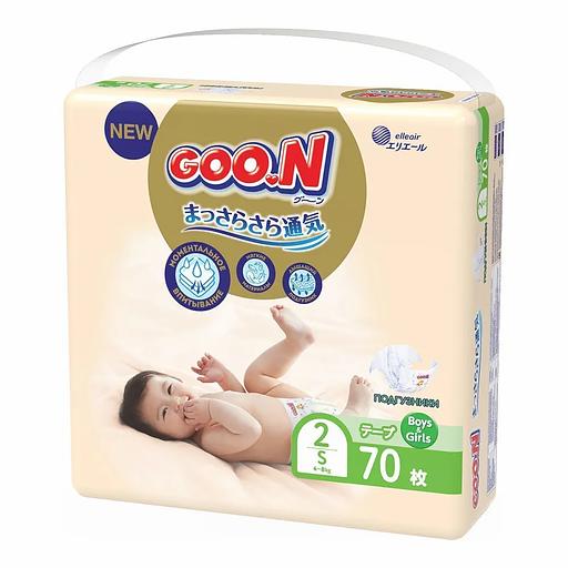 Goo.N Подгузники на липучках 2/S (4-8 кг) - 70 шт ОПТ фото 1
