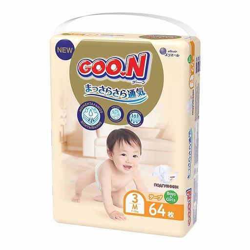 Goo.N Подгузники на липучках 3/M (7-12 кг) - 64 шт ОПТ фото 1
