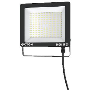 Прожектор светодиодный сетевой "ФОТОН" FL-100W6K65 (100W) (черный) фото 1
