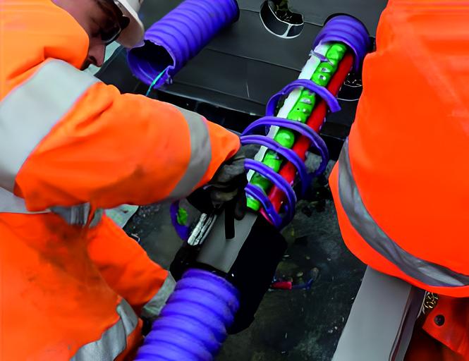 Высокопрочная кабельная труба спиральная многоканальная - ВКТС 4x28 фото 1