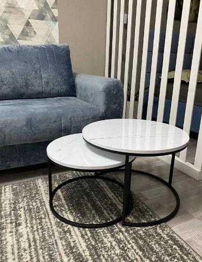 Набор из двух журнальных столиков в стиле лофт «Акцент» опт фото 5