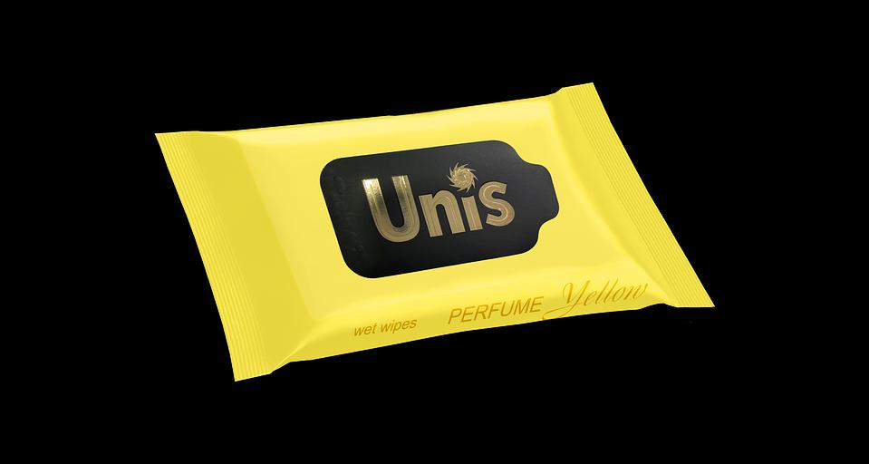 Влажные салфетки UNIS 15 Yellow ОПТ фото 1
