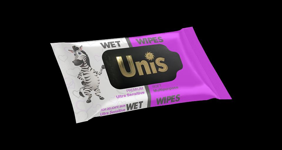 Влажные салфетки UNIS 15 универсальные ОПТ фото 1