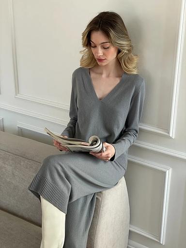 Кашемировый костюм серый ОПТ фото 1