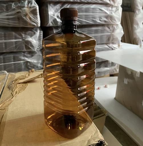 Флакон ПЭТ 1 литр - коричневая с флип-топ крышкой, Опт фото 1