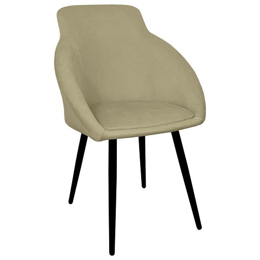 Стул BRABIX «Acqua CF-079», велюр бежевый, каркас металлический усиленный черный ОПТ фото 1