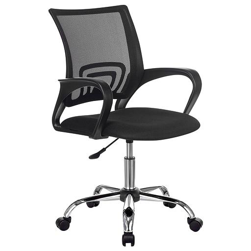 Кресло BRABIX «Fly MG-396», с подлокотниками, сетка, хром, черное ОПТ фото 1