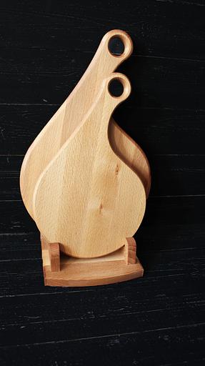 Набор разделочных досок на подставке фото 2