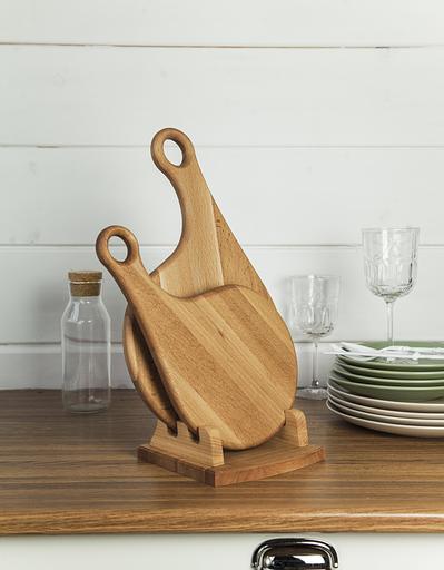 Набор разделочных досок на подставке фото 3