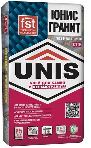 Клей для плитки Unis C1TЕ Гранит 25 кг фото 1