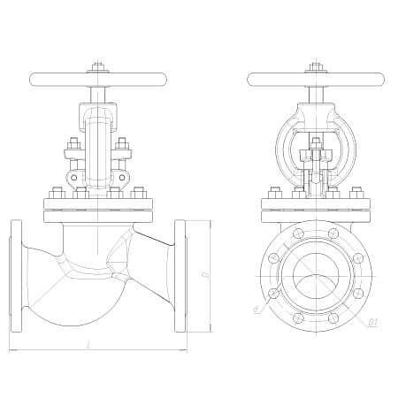 Клапан 15лс18нж Ду80 Ру25 фото 3