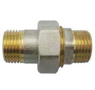 Соединитель американка латунь, никель РУ 16 вода ОПТ фото 1